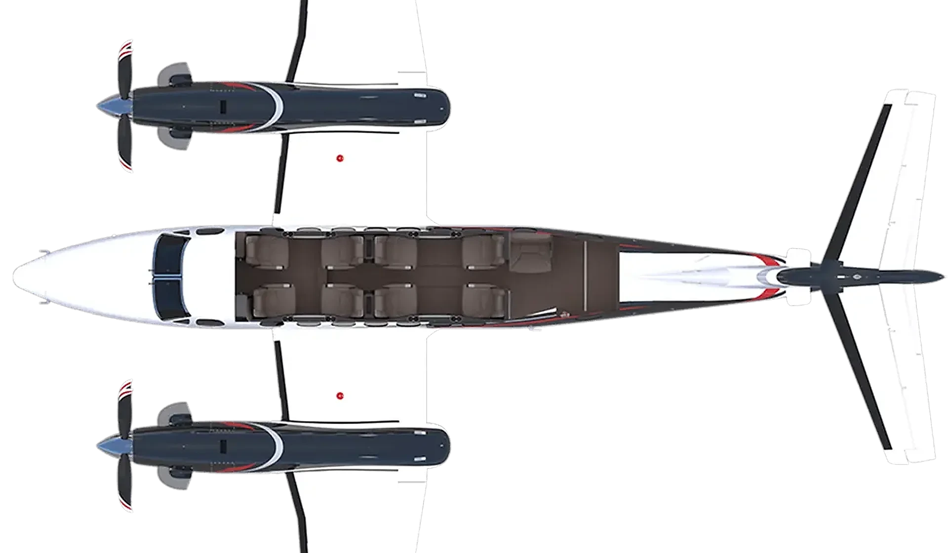 Kabingenomskärning av Super King Air 300